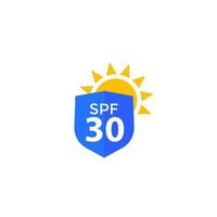 UV, sun protection SPF 30 vector icon