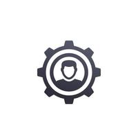 account settings, profile configuration vector icon