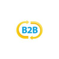 logotipo de vector de comercio b2b, concepto de negocio