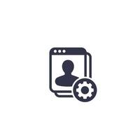 account settings icon vector