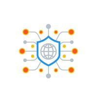 cyber attack, ddos vector icon
