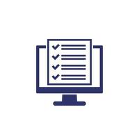 checklist, project management software icon on white vector