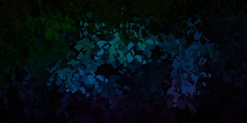 Dark blue, green vector template with abstract forms.