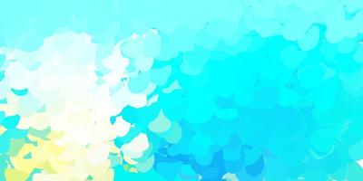 Light blue, yellow vector backdrop with chaotic shapes.