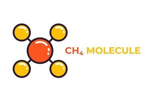 methane molecule icon vector