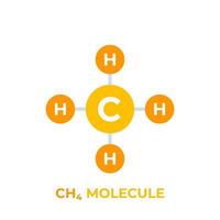 methane molecule vector icon