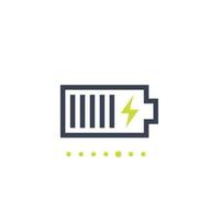 battery charging vector icon