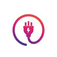 uk electric plug icon, vector logo