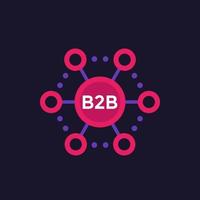 comercio b2b, icono de ventas vector