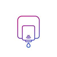 wall dispenser line icon on white vector