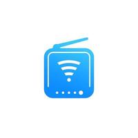 Router icon, vector pictogram on white