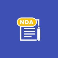 NDA contract, vector business icon