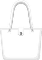 Front of basic white handbag isolated vector