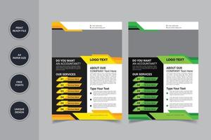 Modern Accounting Flyer Design Template vector
