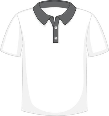 Front of basic polo shirt isolated