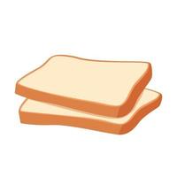 Cartoon vector illustration isolated object delicious flour food bakery bread toast