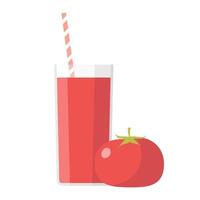 Cartoon vector illustration isolated object fresh fruit tomato