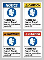 Hazardous Noise Area, Hearing Protection Required vector