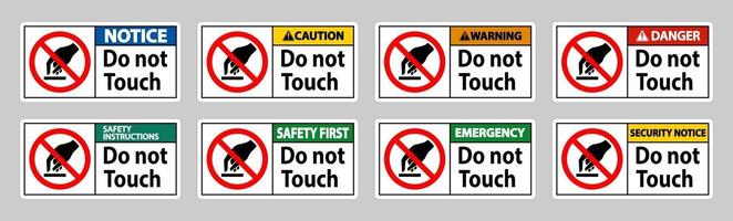 Do Not Touch Symbol Sign Isolate On White Background vector