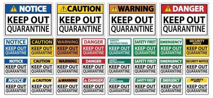 Keep Out Quarantine Sign Isolate On White Background,Vector Illustration EPS.10 vector