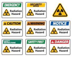 Radiation Hazard Symbol Sign Isolate On White Background,Vector Illustration vector