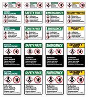 Label Disease Hazard, Authorized Personnel Only Isolate on transparent Background,Vector Illustration vector