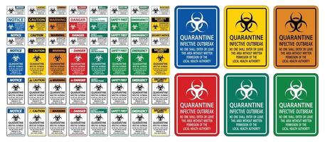 Quarantine Infective Outbreak Sign Isolate on transparent Background,Vector Illustration vector