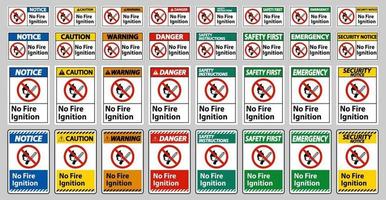 No Fire Ignition Symbol Sign On White Background vector