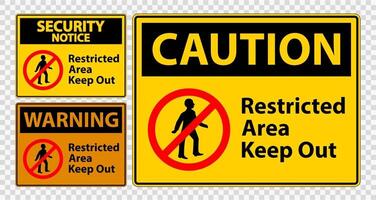 Restricted Area Keep Out Symbol Sign Isolate on transparent Background,Vector Illustration vector