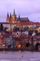 View of Prague with the gothic Castle photo