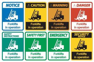 forklifts in operation Symbol Sign Isolate on transparent Background,Vector Illustration vector