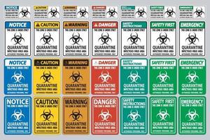 Quarantine Infectious Virus Area Sign Isolate On White Background,Vector Illustration EPS.10 vector