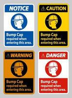 Bump Cap Required When Entering This Area vector