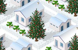 Navidad invierno ciudad gráfica conceptual vacaciones vector