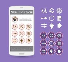 Phone stories social icons story of web vector