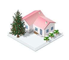 Christmas winter city graphic conceptual holiday vector