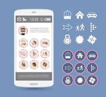 Phone stories social icons story of web vector