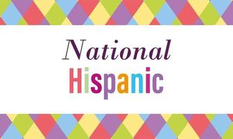 national hispanic heritage month, celebrate annual in united states colored banner vector