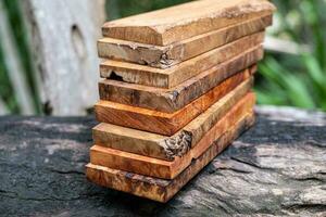 Sawed timber burl wood photo