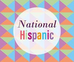 national hispanic heritage month, celebrate annual in united states, geometric decoration pattern vector