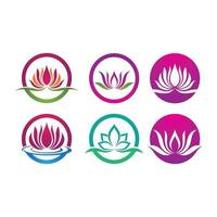 Beauty lotus logo images vector