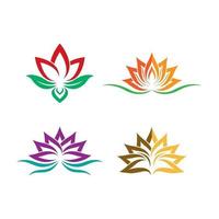 Beauty lotus logo images vector