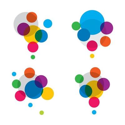 Bubble colorful logo images