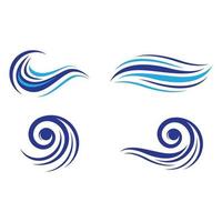 Water wave logo images vector