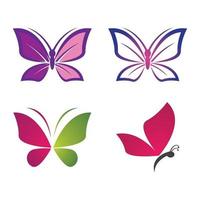 imágenes de logo de mariposa de belleza vector