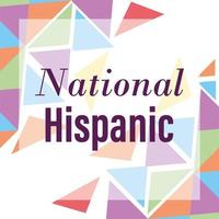 national hispanic heritage month, celebrate annual in united states poster vector