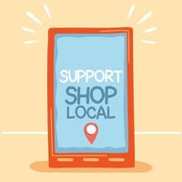 shop local, support local business vector