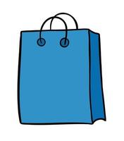 Cartoon Vector Illustration of Shopping Bag