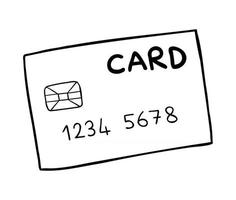 Cartoon Vector Illustration of Credit Card