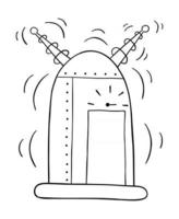 Cartoon Vector Illustration of Running Time Machine